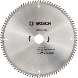 Диск пильный по алюминию Bosch ECO ALU/Multi 254x30мм 96T (395) — Фото 1