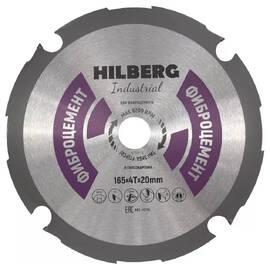 Диск пильный по фиброцементу Hilberg Industrial 165х20мм 4T (HC165) — Фото 1
