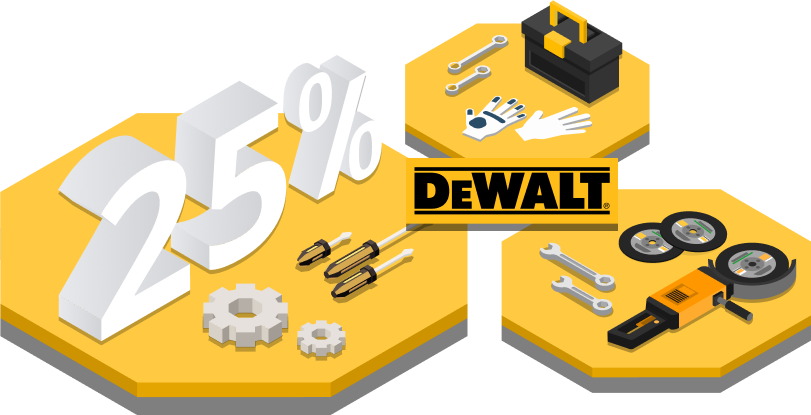 Скидка на оснастку DeWalt до 25%
