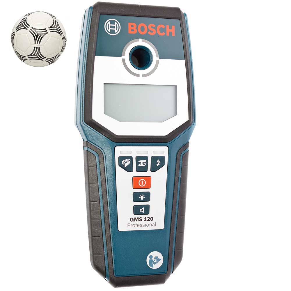 Детектор проводки Bosch GMS 120 + футбольный мяч Adidas — Фото 3