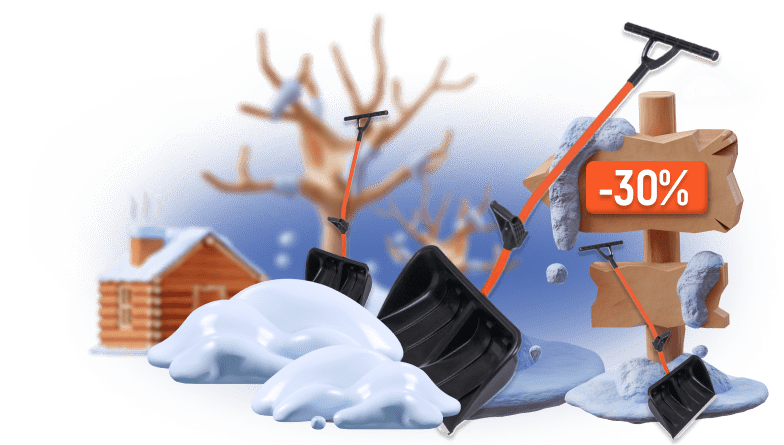 Распродажа снеговых лопат в ТМК! Скидки до 30%